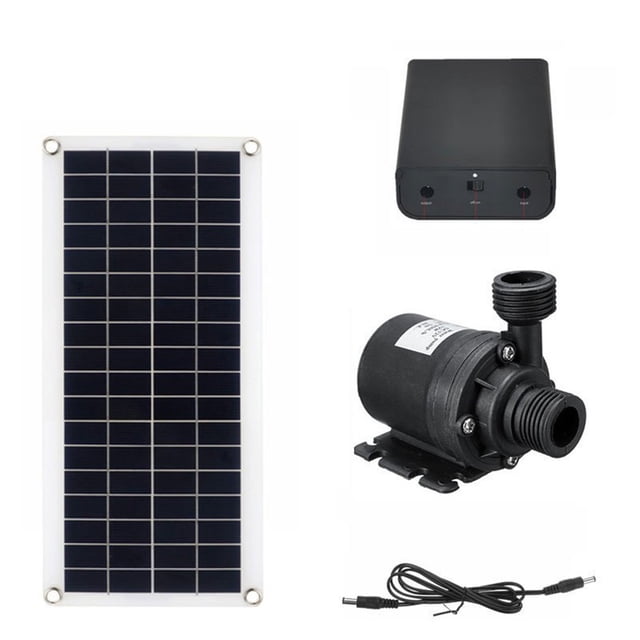 800l/h DC 12V Brushless Solar Water Pump 20W Solar Panel Pump Fish Pond Garden