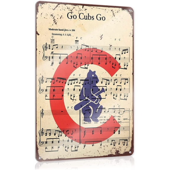 Aluminum Chicago Theme Wall Art Decor Metal Sign 8x12 Inch Tin Plaque for Indoor Outdoor Display