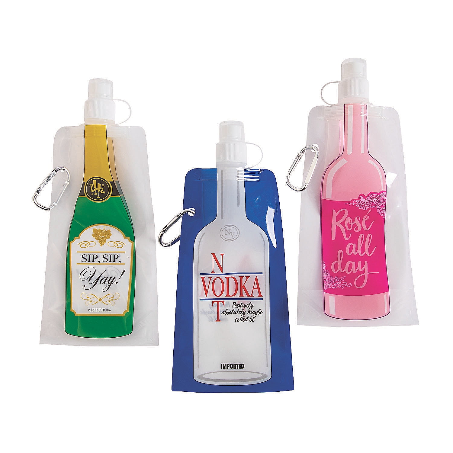 Travel Drink Pouch (Pc/Dc, Dz/Db) Party Supplies 12 Pieces