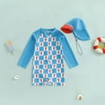 thumbnail image 2 of JUMEYU Baby Swimsuit Boy One Piece Baby Toddler Boys One Piece Swimsuit Summer Long Sleeve Zipper Bathing Suit Infant Beach Rash Guard Swimwear 6 12 Months (Blue,6-12 Months), 2 of 6