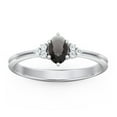 thumbnail image 2 of Birthstone Oval Ring with Shoulder Accents - Smokey Quartz (June), 2 of 5