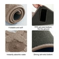 thumbnail image 6 of Thickened Non-slip Bathroom Floor Mat Polyester Plush Carpet 80x50cm 31.5x19.69in Door Mat for Bath(Coffee),Hulucky, 6 of 9