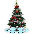 thumbnail image 4 of Christmas Tree Skirt Xmas Tree Skirts 36 in Cute Penguins and Stars Christmas Tree Mat for Christmas Holiday Party Ornaments, 4 of 5
