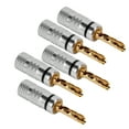 thumbnail image 4 of Audio Banana Plug, 24K Gold Plated Serrated Banana Plug  For 12 AWG To 18 AWG Speaker Wire For Home Theater Black, 4 of 8
