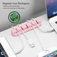 thumbnail image 2 of Desk Accessories for Charging Organizer - 5 Packs Grey Computer Desk Accessories and Adhesive Cord Organizer for Cable Holder Cleans Up Messy Wires at Home, Car and Office, 2 of 14