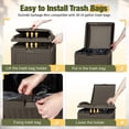 thumbnail image 3 of 33 Gallon Outdoor Trash Can, Hideaway Garbage Bins with Tiered Lid, Waterproof Resin Outside Waste Bins for Patio, Outside Pool, Backyard and Deck(1, Deep Brown), 3 of 7