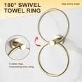 thumbnail image 4 of BGL 2-Pack Brushed Gold Towel Rings for Bathroom, 304 Stainless Steel Wall Mount Towel Holder Set, Rustproof Bath & Kitchen Accessories with Modern Matte Finish, 4 of 7