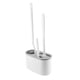 thumbnail image 1 of Juego de cepillos para inodoro de 4 piezas, soporte para cepillos de baño montado en la pared sin perforaciones con 3 cepillos para baño, color blanco, 1 of 10
