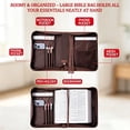 thumbnail image 7 of Apeya Black Bible Cover Bag for Men and Women, PU Leather Large Bible Carrying Case with Handle and Shoulder Strap, Book Organizer with Pockets for Church, 7 of 7