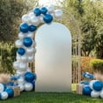 thumbnail image 4 of Historyli 7.2FT Wedding Arch Cover Double-Sided Spandex Fitted Arch Stand Covers Stretchy Backdrop Cover for Balloon Arches Birthday Party Bridal Baby Shower Photography Decoration,Silver, 4 of 8