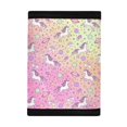 thumbnail image 3 of FUIALDOLG Polyester Children's Wallet with Foldable Slim Kids Trifold Wallet for Outdoor, Pink Unicorn Rainbow Print Trifold Card Wallet, 3 of 7