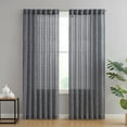 thumbnail image 2 of THD Charlotte Faux Linen Semi Sheer Light Filtering Transparent Back Tab Rod Pocket Lightweight Window Curtains Drapery Panels Bedroom, Dining Room & Living Room, 2 Panels, 2 of 4