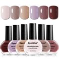thumbnail image 1 of Set de esmaltes de uñas OpenLive 10 ml Nude Pink 6 colores para mujer, 1 of 7