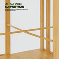 thumbnail image 5 of Magshion Bamboo 5 Tiers Open Rotating Bookcase, Display Organizer Shelf, Natural, for Home, 5 of 9