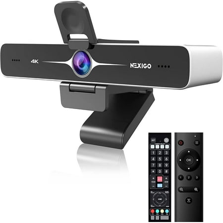 Zoom Certified, NexiGo N970P 4K Webcam, Adjustable Field of View, Dual AI Noise-Cancelling Mics
