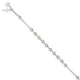 thumbnail image 3 of Sterling Silver Cross on Bead Bracelet, 3 of 3