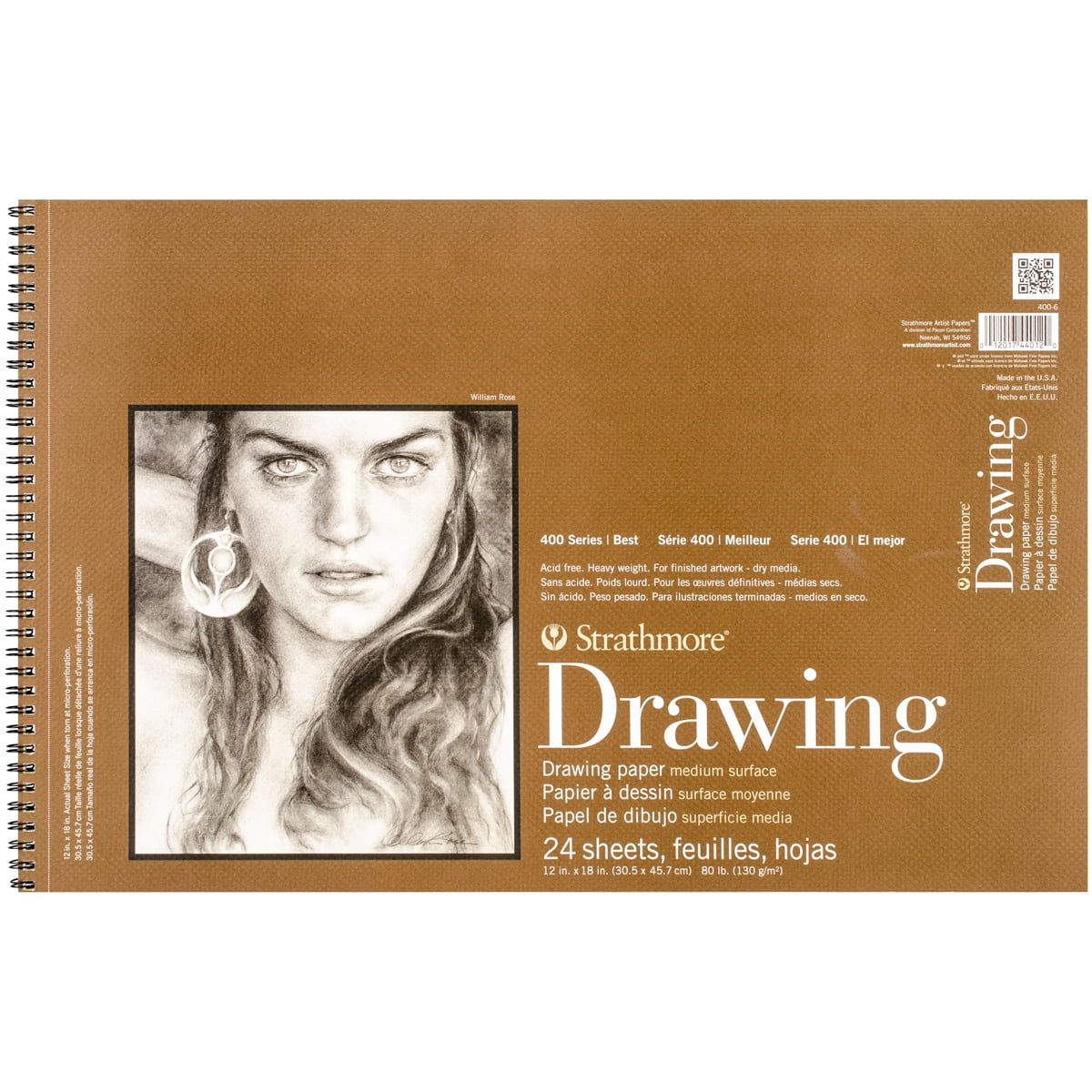 400108 24 Sheets2 Pack 400 Series Drawing 18 by 24 Smooth Surface
