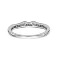 thumbnail image 5 of Solid 14k White Gold Diamond Wedding Band Ring Size 9 (.095 cttw.), 5 of 8