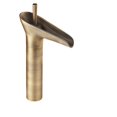 thumbnail image 1 of Grifo de baño de bronce antiguo, grifo de lavabo de cascada, grifo mezclador de lavabo alto de un solo mango, grifo de baño con válvula de cerámica, G 3/8 JFHHH pequeña, 1 of 5