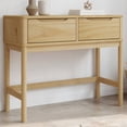 thumbnail image 1 of vidaXL Console Table FLORO Wax Brown 89.5x36.5x73 cm Solid Wood Pine, 1 of 5