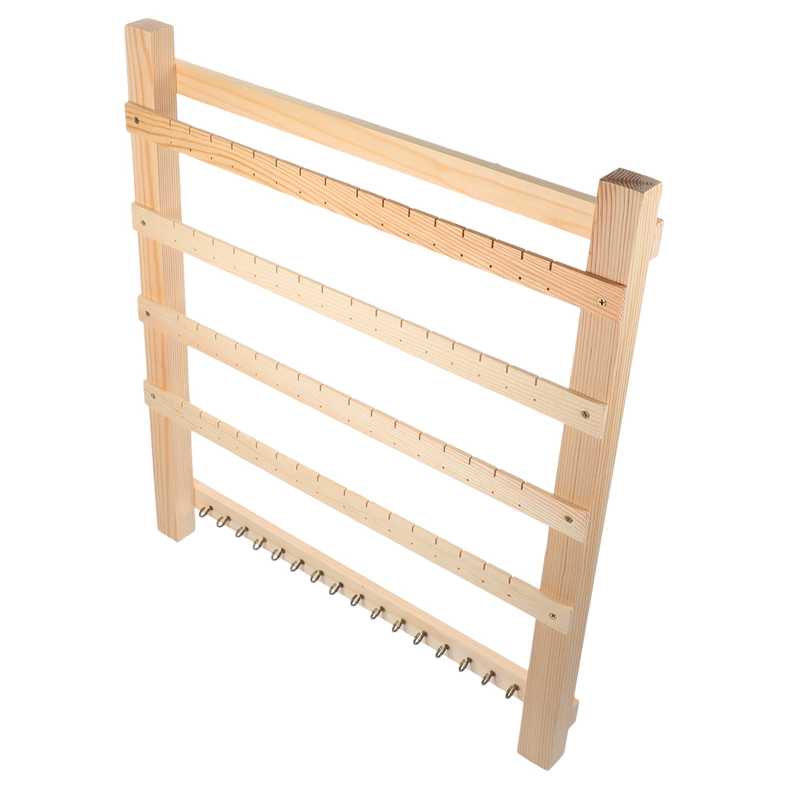 Wall Hanging Earring Organizer 1 Set Wooden Jewelry Display Rack for Ear Studs Holder