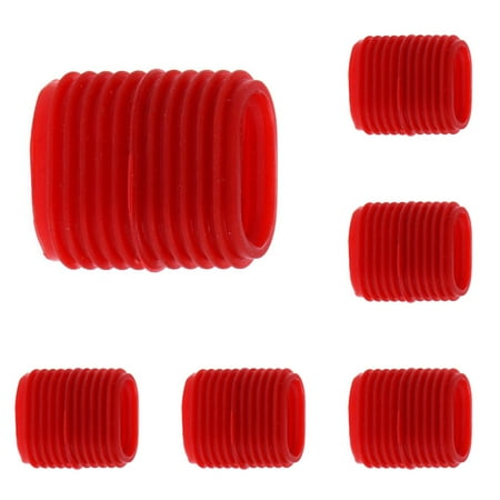 6PCS Portable Durable Rubber Fishing Reel Handle Grip Baitcaster Knob Covers Cover Non-Slip Ergonomic Knob Red