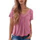 thumbnail image 3 of Tops Casuales de Corta para Mujer, Color Rosa, Talla L, 3 of 7