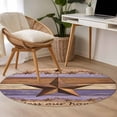 thumbnail image 5 of Area Rug 36in, Farmhouse Retro American Star Floor Carpet Living Room Rug, Country Purple Brown Wooden Non-Slip Welcome Mat Indoor Rugs for Bedroom Dining Room, 5 of 9