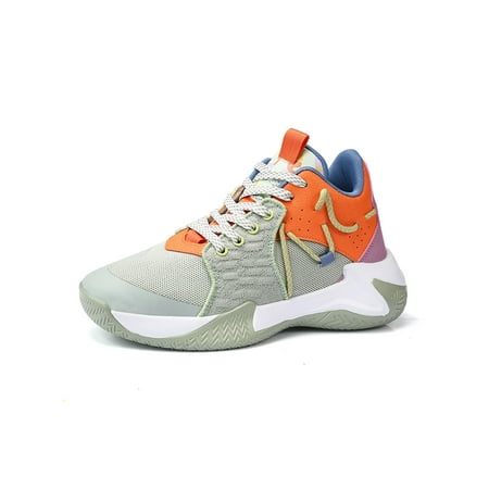 

Avamo Men Basketball Shoes Breathable Sneakers Durable Running Sneaker Gym Sport Shoe Workout Comfortable Orange 8