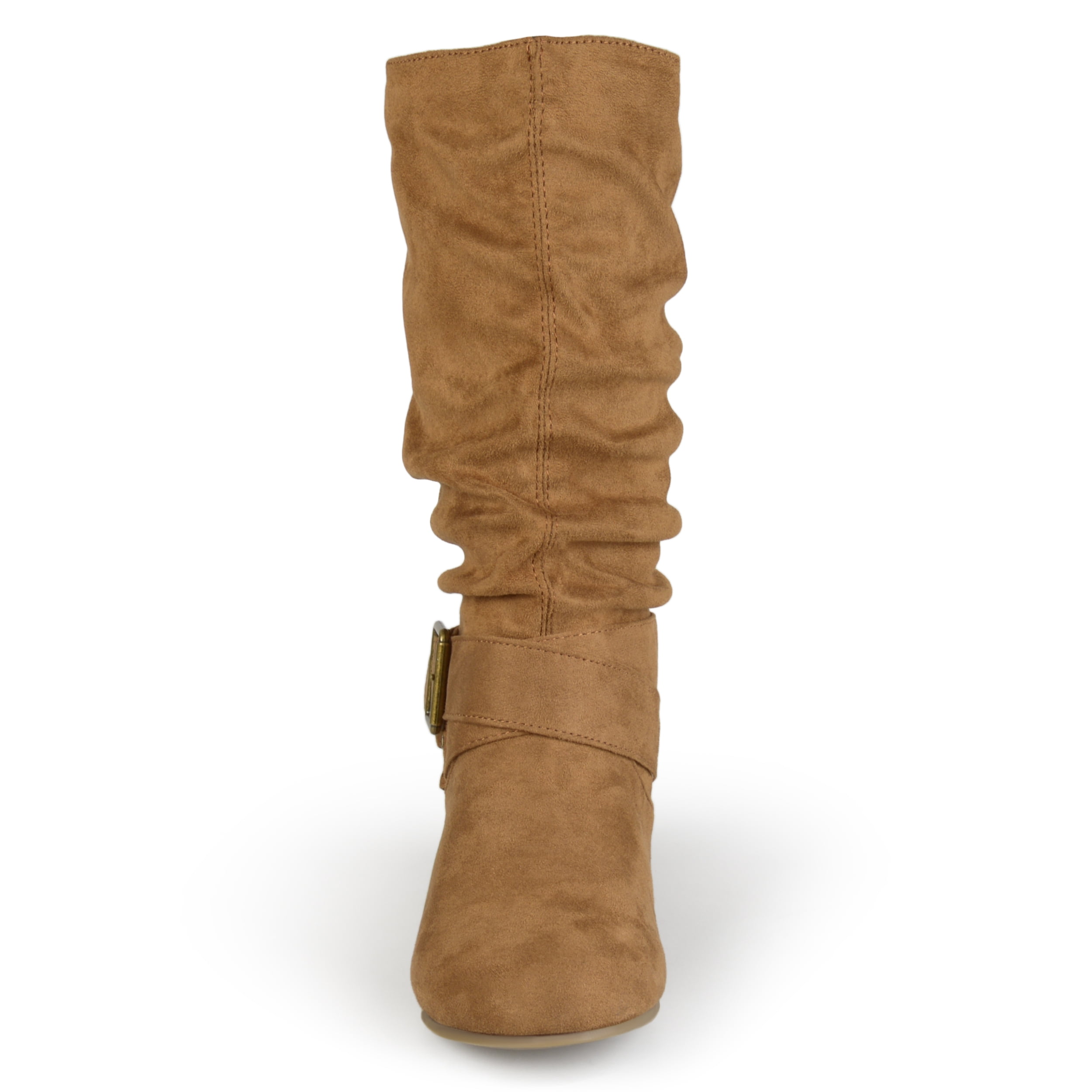 Journee Womens Shelley-6 Wide Calf Round Toe Mid Calf Boots