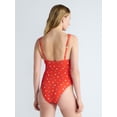 thumbnail image 3 of Free Assembly Women's and Women's Plus Cinched Neck One Piece Swimsuit, Sizes XS-3X, 3 of 5