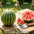 thumbnail image 4 of Watermelon Slicer,2026 New Triangle Watermelon Cutter,Stainless Steel Watermelon Slicer with Wooden Handle for A Wide Variety Watermelon, Cantaloupe, Honeydew, Apples, and More, 4 of 7