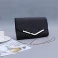 thumbnail image 3 of EeaseCA Sac de Soirée Sac à Main Mariage Fête Sac à Message Pochette Sac à Main Sac à Chaîne Simple pour Femmes Dames (Noir), 3 of 7