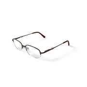 Visage Womens E211 Oval Prescription Eyeglasses with Case, Brown