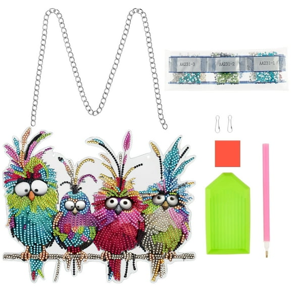 FYJUCPA Diamond Art Hanging Kit for Adult,Special Shaped Rhinestone,DIY Acrylic 5D Diamond Art Painting Window Pendants