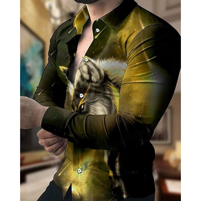 Camisas hawaianas con estampado floral 3D, camisas de moda para hombres, blusas casuales de manga larga para playa, blusas con solapa, ropa para hombres