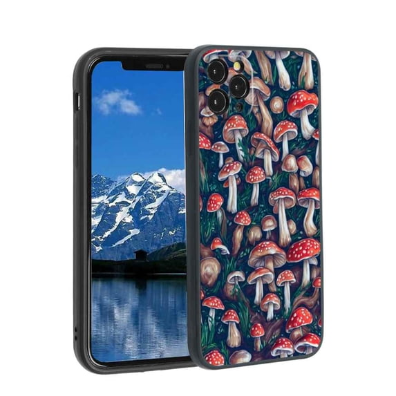 Compatible with iPhone 11 Pro Max Phone Case, Mushrooms-258 Case Silicone Protective for Teen Girl Boy Case for iPhone 11 Pro Max