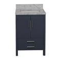 thumbnail image 2 of California 24" Bathroom Vanity with Marine Gray Cabinet and Carrara Marble Top, 2 of 6