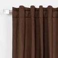thumbnail image 3 of Aurora Home  Cotton Blend Rod Pocket and Backtab Curtains- Set of 2 Brown - 84"L, 3 of 5