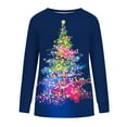 thumbnail image 4 of Ailaofu Christmas Sweatshirt Women Funny Ugly Christmas Pullover Shirt Xmas Holiday Santa Prints Long Sleeve Tops, 4 of 5