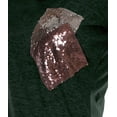 thumbnail image 5 of Moomaya Womens Round Neck T-shirt Short Sleeve Sequin Patch Pocket Tee Top - WG, 5 of 6