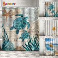 thumbnail image 6 of Spencer 71" x 71" Bathroom Shower Curtain Ocean Tropical Sea Fishes Water Resistant Bath Curtain Set for Bathroom with 12 Hooks, 6 of 7