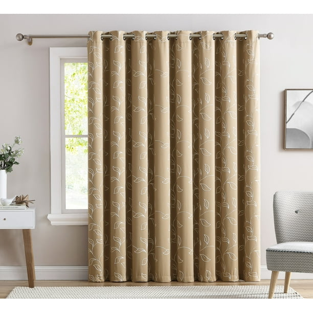 Hlc.Me Carol Floral Embroidered Thermal Room Darkening Blackout Window