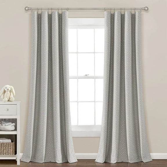 Lush Decor Night Sky Window Panel Blackout - Black/Gray -Single- 84 x 42