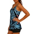 thumbnail image 5 of Jamicy Two Piece Swimsuit for Women Tankini Swimsuit Tummy Control Scoop Neck Sleeveless Tank Top And High Waisted Boyshorts Bathing Suits, 5 of 8