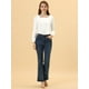 thumbnail image 2 of Blusa informal de manga larga con cuello cuadrado y pliegues en la parte delantera para mujer blanco XL, 2 of 5