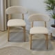 thumbnail image 5 of Ilios Innova | Set de 4 Sillas de Comedor Beige, Tapizadas en Lino Español, Respaldo Curvo, Estructura Metálica con Acabado Tipo Madera., 5 of 9