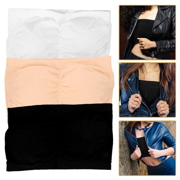 NIYANGLE 3Pcs Strapless Tube for Women in Seamless and Comfortable Design