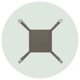 thumbnail image 4 of Paxton Round 48-inch Glass Top Wood Dining Table Brown, 4 of 6