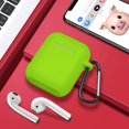 thumbnail image 5 of AirPods Case, Full Protective Silicone AirPods Accessories Cover Compatible with AirPods 1&2 Wireless and Wired Charging Case(Front LED Visible),Light Green, 5 of 5